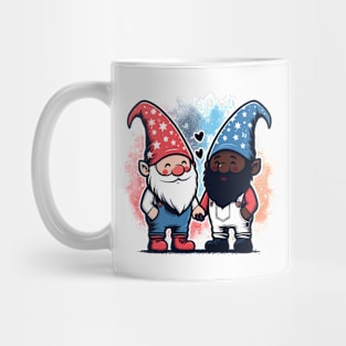 Cute Gnome America Patriotic Whitey Melanin Gay Pride Month Mug